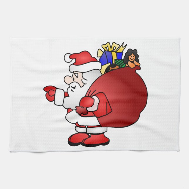 Linge De Cuisine Santa Clause (Horizontal)