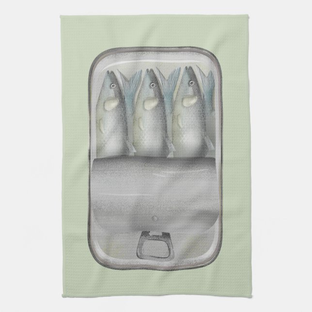 Linge De Cuisine Sardines dans une boîte (Vertical)