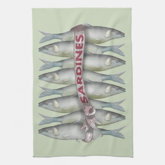 Linge De Cuisine Sardines fraîches (Vertical)