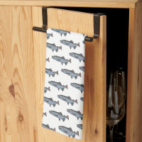 Saumon Motif de natation PNW Pêche poisson