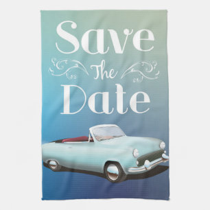 Linge De Cuisine Sauvegarder la Date Voiture Classique Vintage