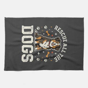 Linge De Cuisine Sauver Tous Les Chiens Vintage Chien
