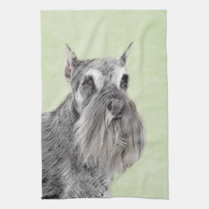 Linge De Cuisine Schnauzer (Giant, Standard) Peinture - Chien Art
