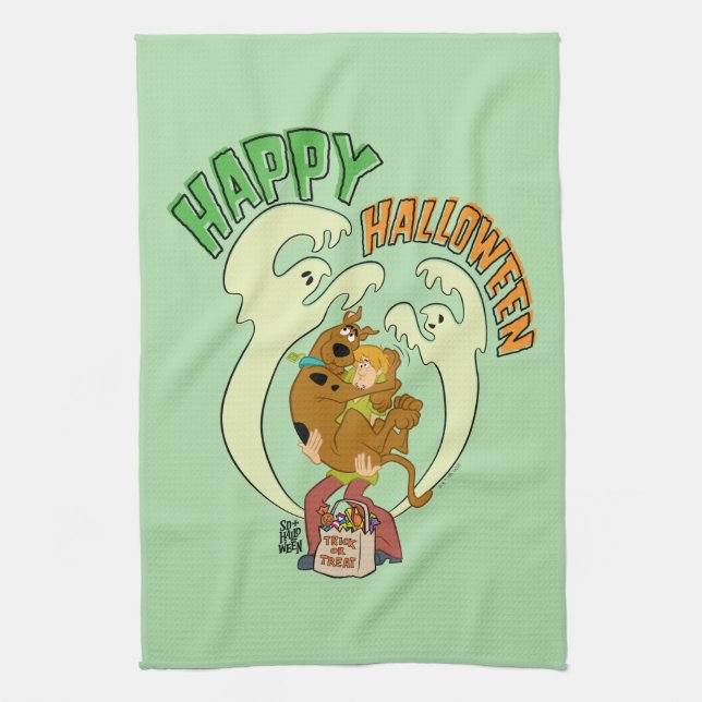 Linge De Cuisine Scooby-Doo | Bonne Halloween (Vertical)