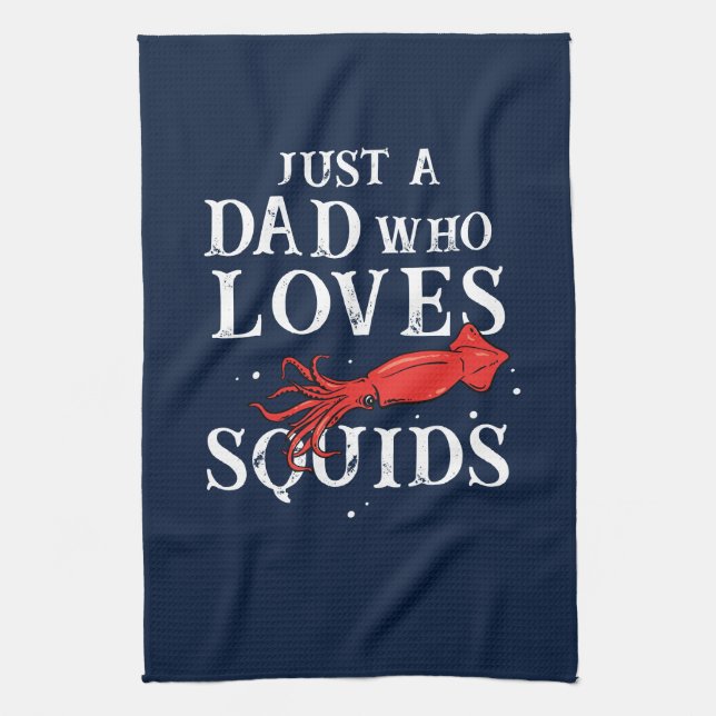 Linge De Cuisine Seafood Squid Lover Chef Papa Fête des pères (Vertical)