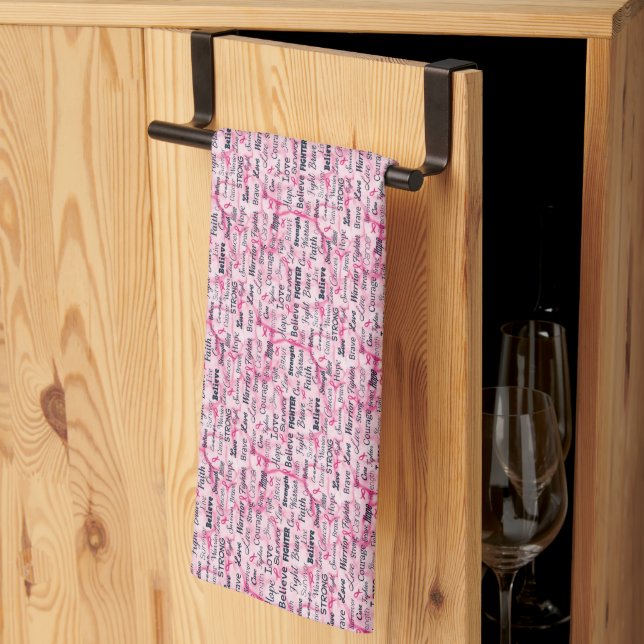 Linge De Cuisine Sensibilisation des survivants du cancer du sein (Pliage en tiers)