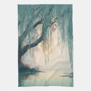 Linge De Cuisine Serein Reflet d'Arbre de Saule Art de la Nature (3