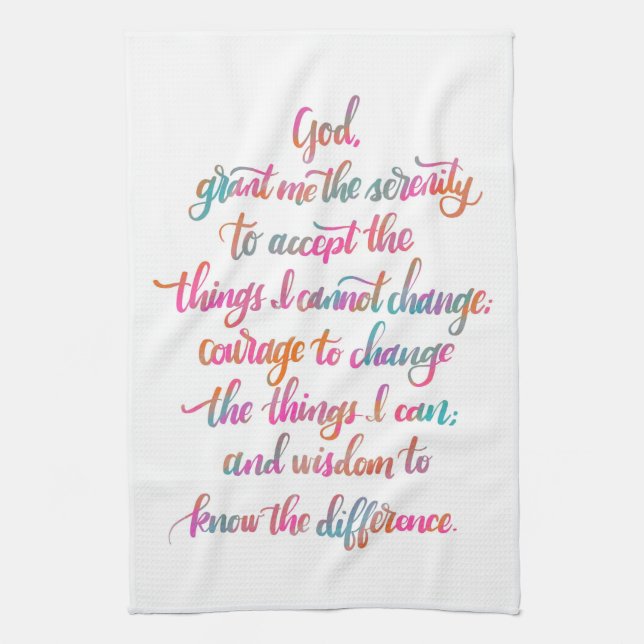 Linge De Cuisine Serenity Prayer Towne (Vertical)