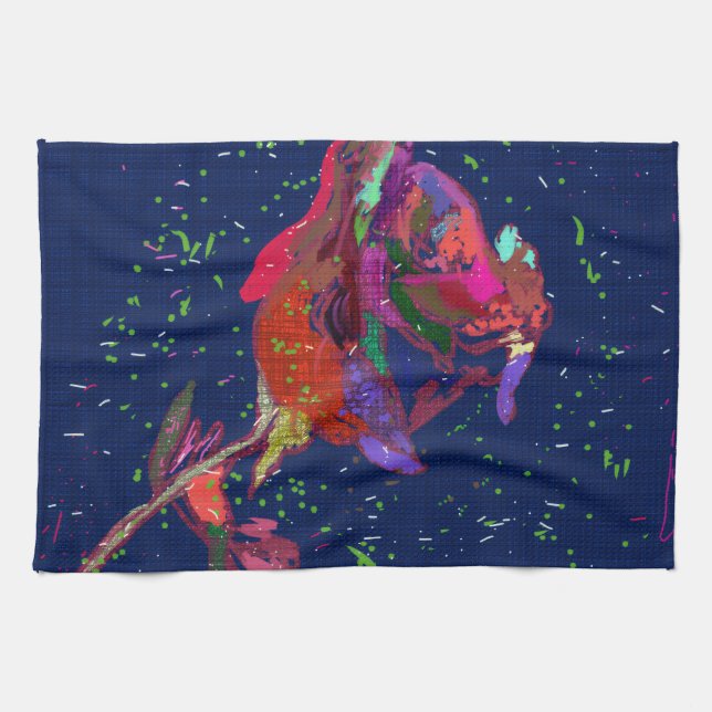 Linge De Cuisine Servir De Cuisine Fleur Viviement (Horizontal)