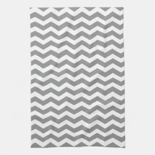 Linge De Cuisine Seychelles Grey Wave Chevron