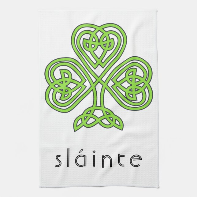 Linge De Cuisine Shamrock celte Sainte Vert Saint Patrick (Vertical)