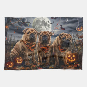Linge De Cuisine Shar Pei Halloween Éffrayant