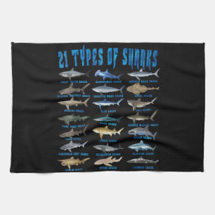 Linge De Cuisine Shark Lovers 21 Types of Sharks Ocean Animal