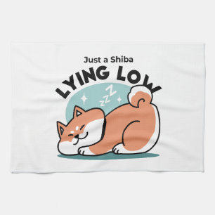 Linge De Cuisine Shiba Inu Art : Juste un Shiba Lying Low