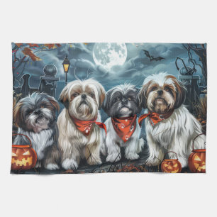 Linge De Cuisine Shih Tzu Halloween Éffrayant
