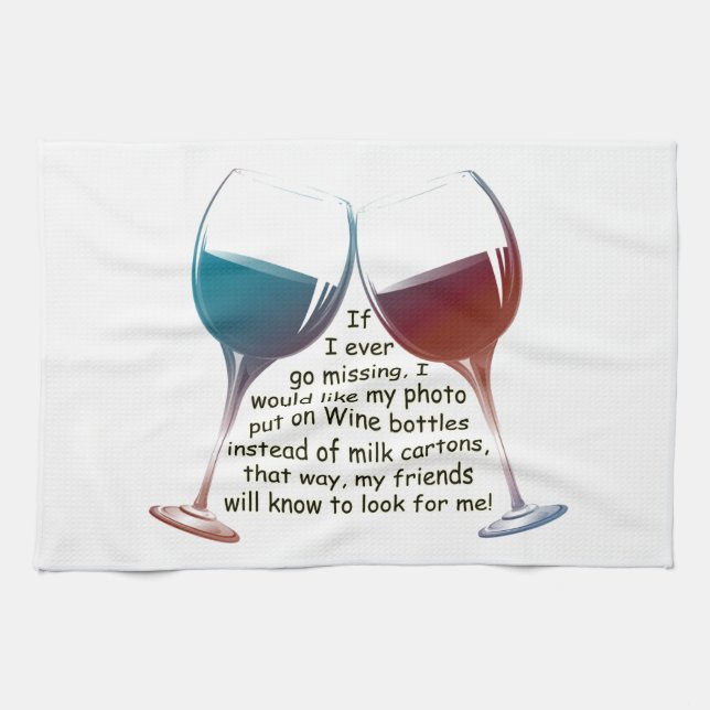 Linge De Cuisine Si j'ai déjà disparu... plaisir Vin dire cadeaux (Horizontal)