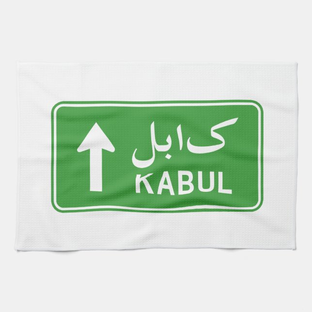 Linge De Cuisine SIGNE DE LA ROUTE DE Kaboul EN Afghanistan (Horizontal)