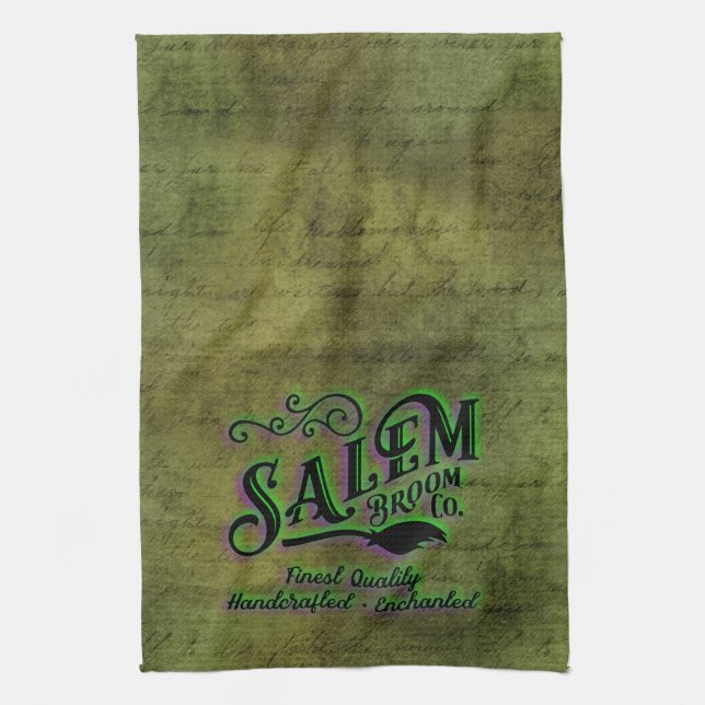 Linge De Cuisine Signe de la société Halloween Witch Salem Broom (Vertical)