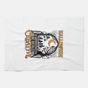 Linge De Cuisine Silhouette Créatif Enfants Halloween Croissant De