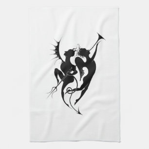 Linge De Cuisine Silhouette d'ange et de diable