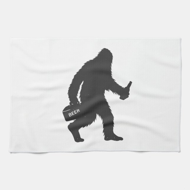 Linge De Cuisine Silhouette de bière Bigfoot (Horizontal)