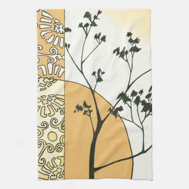 Linge De Cuisine Silhouette de l'arbre écarse par Megan Meagher (Vertical)