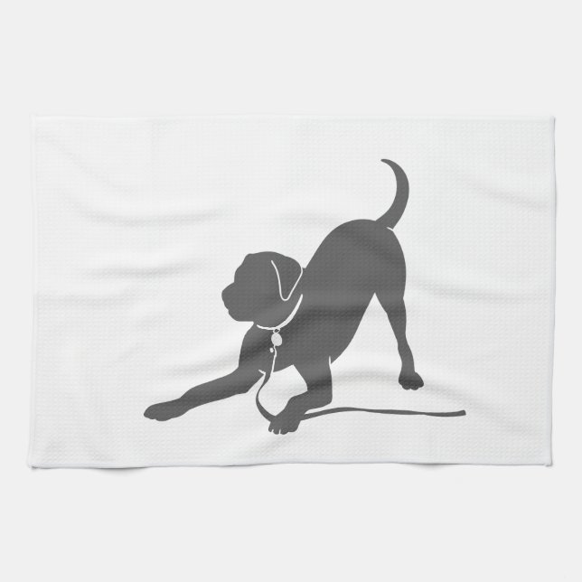 Linge De Cuisine Silhouette de repérage du Labrador (Horizontal)