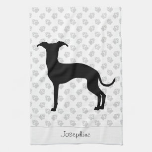 Linge De Cuisine Silhouette et nom d'Iggy noir (ou de toute autre c
