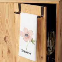 Simple Blush Watercolor Flower Name