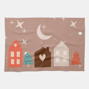 Linge De Cuisine Simple Earth Tone Joyeux Noël