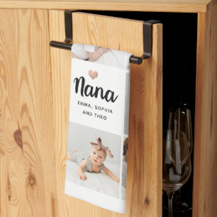 Linge De Cuisine Simple et chic   Collage de photos du coeur pour N