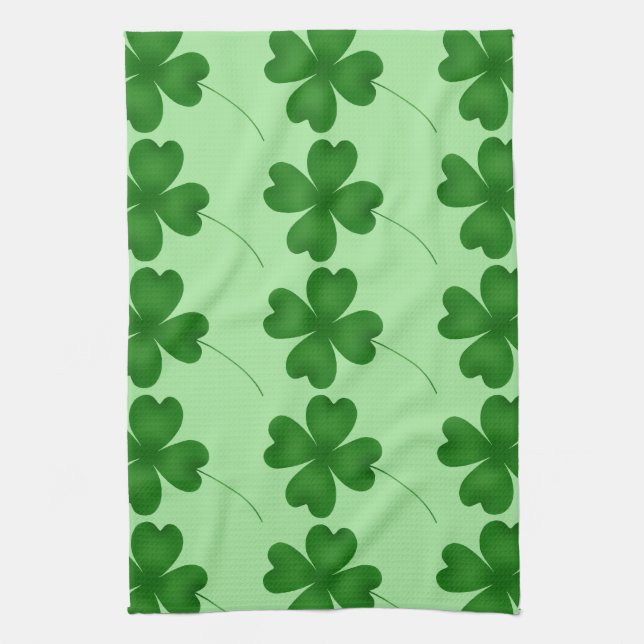 Linge De Cuisine Simple shamrock chanceux (Vertical)