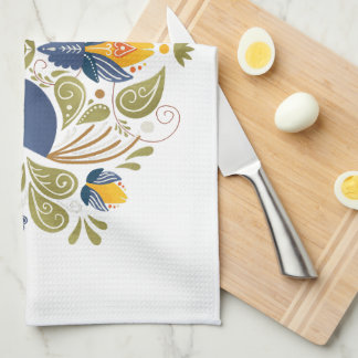 Linge De Cuisine Simple slave Folk Bluebird Art