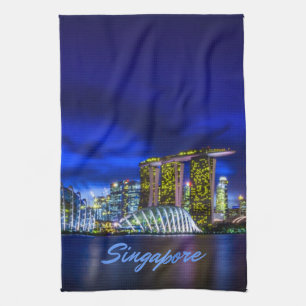 Linge De Cuisine Singapore City Skyline La Nuit