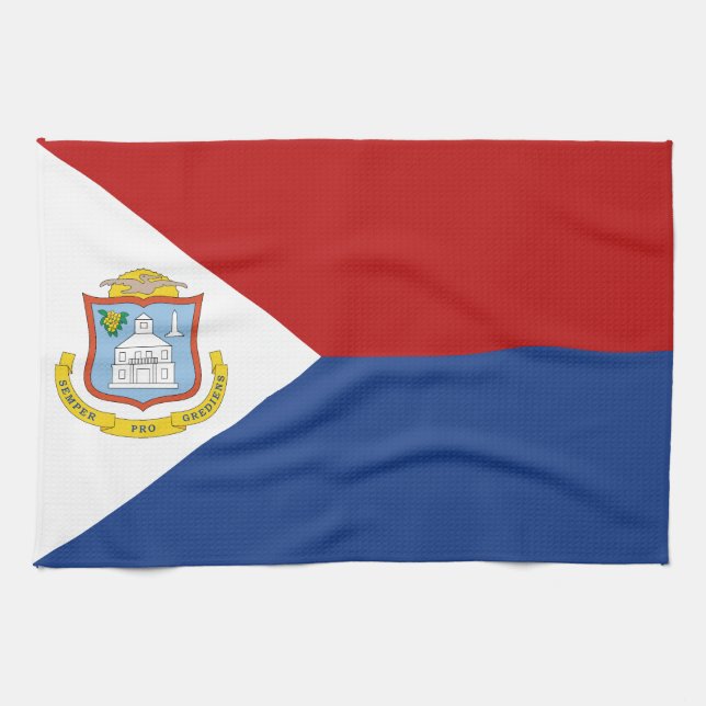 Linge De Cuisine Sint Maarten Flag (Horizontal)