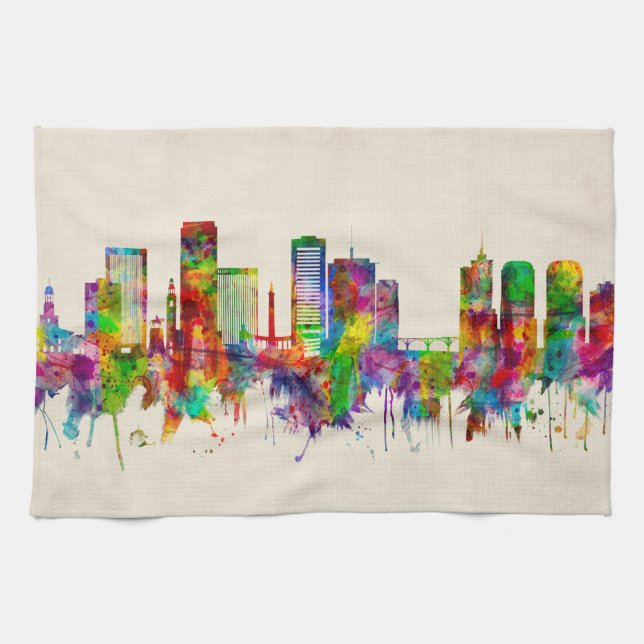 Linge De Cuisine Skyline de Richmond en Virginie (Horizontal)