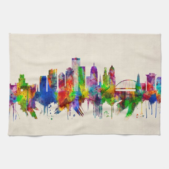 Linge De Cuisine Skyline Rochester New York (Horizontal)