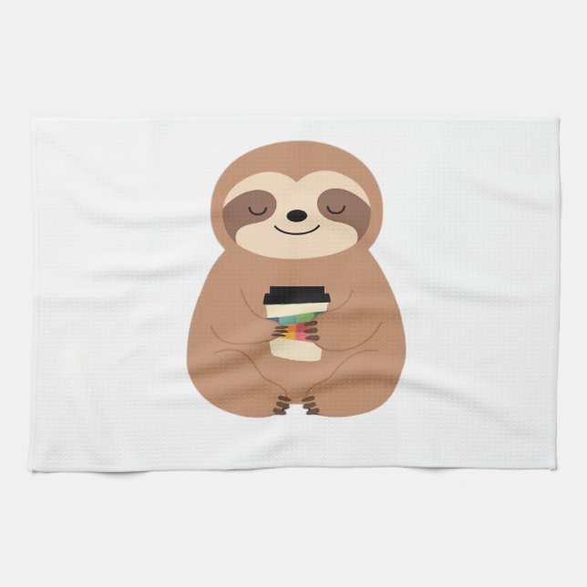 Linge De Cuisine Sloth Coffee Time Classic T-Shirt (Horizontal)