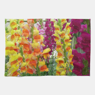 Linge De Cuisine Snapdragons colorés floraux