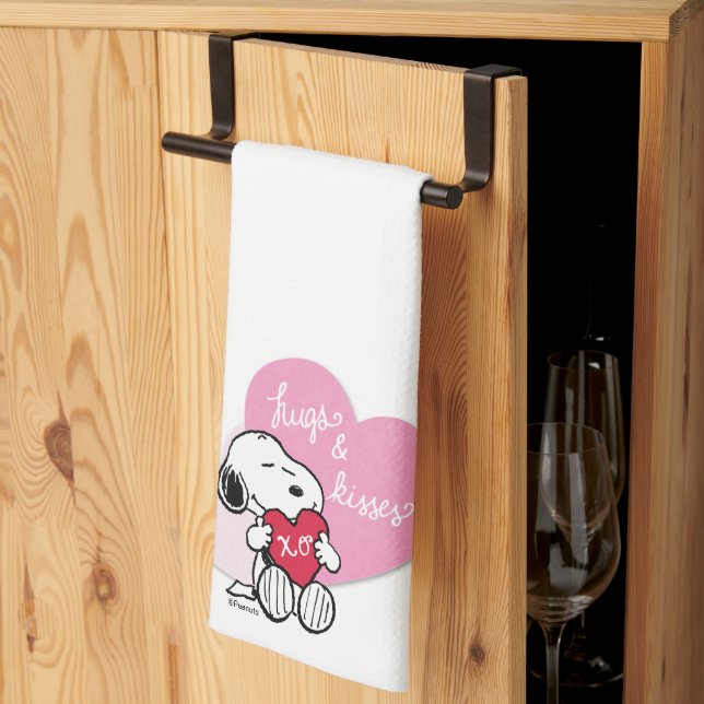 Linge De Cuisine Snoopy Hugs & Kisses (Pliage en tiers)