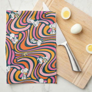 Linge De Cuisine Snoopy & Woodstock Vibes Super Motif violet