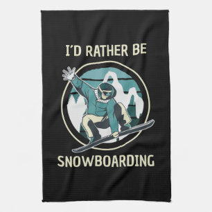Linge De Cuisine Snowboard - Je Préférerais Être Snowboard