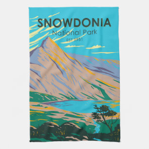 Linge De Cuisine Snowdonia National Park Wales Lake Glaslyn Vintage