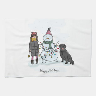 Linge De Cuisine Snowman