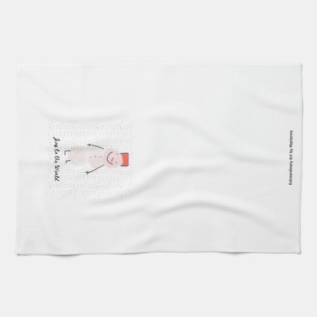 Linge De Cuisine Snowman Kitchen Towel (Horizontal)