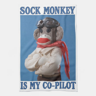 Linge De Cuisine Sock Monkey est mon co-pilote