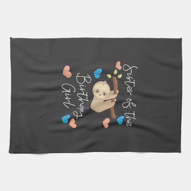 Linge De Cuisine Sœur des filles d'anniversaire T-shirt de fête d'a (Horizontal)