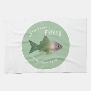 Linge De Cuisine Soin au sujet de citation de pêcheur d'amusement