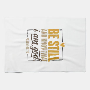 Linge De Cuisine Sois Calme Psaume 46_10 Modèle de T-shirt Chrétien