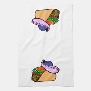 Linge De Cuisine Sombrero portant du taco